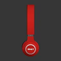 Red Over Ear Headphones with Comfortable Ear Cushions and Modern Design