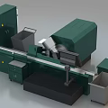 Green Modern Industrial Equipment With Control Panel Display Screen Storage Cabinets And Waste Bins