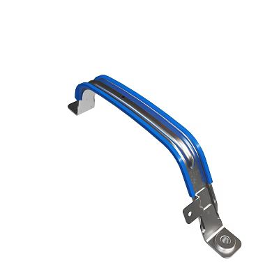 304 stainless steel with rubber strip riding horse card U-type F1 type rubber strip clamp with rubber strip pipe clamp hose clamp cable fixing 3d model