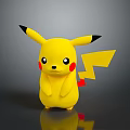 Yellow Pikachu Game Movie Character With Black Tipped Ears Red Cheeks And Lightning Shaped Tail