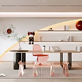 Modern study 3d model