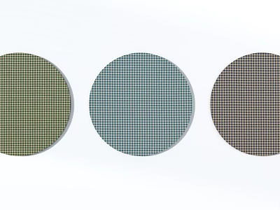 Stylish Round Checkered Rugs in Green Teal Brown for Home Decor 3d model