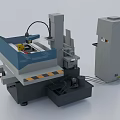 Industrial CNC Machining Equipment With Control Panel And Precision Processing System 3d model