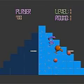Space Mission Player Level 1 Exploring Blue Cosmic Pyramid With Red Planets And High Score