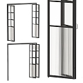 glass partition glass partition bathroom hardware doors and windows home glass window 3d model