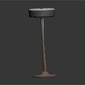 Circular Metal Floor Drain Fixture With Perforated Cover Metal Rod And Red Base