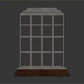 Birdcage With Metal Frame And Red Base For Pet Birds At Home