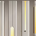 Modern Interior Decorative Columns With Various Design Elements And Gold Accents 3d model