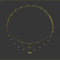 Elegant Gold Layered Necklace with Moon and Star Pendant Design