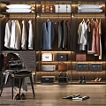 Modern Luxury Bedroom With Double Bed Wardrobe Area Wooden Floor And Decorative Elements