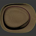 Stylish Brown Hat With Purple Band For Daily Casual Fashion Accessory