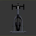 Modern Stationary Bike For Home Fitness With Ergonomic Design And Blue Accents