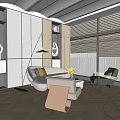 Modern reception area 3d model