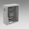 Industrial Equipment Electrical Control Cabinet With Open Door Revealing Internal Components And Layers