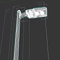 Modern Street Lamp With Metal Pole And Illuminated Head Design