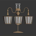 Elegant Vintage Chandelier With Metal Frame And Multiple Glass Shades
