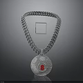 Luxury Daily Wear Necklace With Braided Chain And Spherical Red Gemstone Pendant