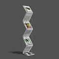 Modern Geometric Bookshelf With Metal Frame Multiple Shelves And Magazine Display For Home