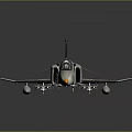 Detailed Navy Fighter Jet Model Featuring Gray White Yellow Blue Markings Cockpit And Missiles
