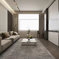 Modern Hotel Room Interior With Comfortable Bed Sofa And Large Windows