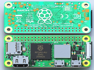 Raspberry Pi Industrial Development Board With Microcontroller And Interface Components 3d model