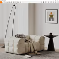 Modern single sofa 3d model