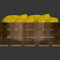 Fresh Yellow Lemons Neatly Arranged In A Sturdy Wooden Crate