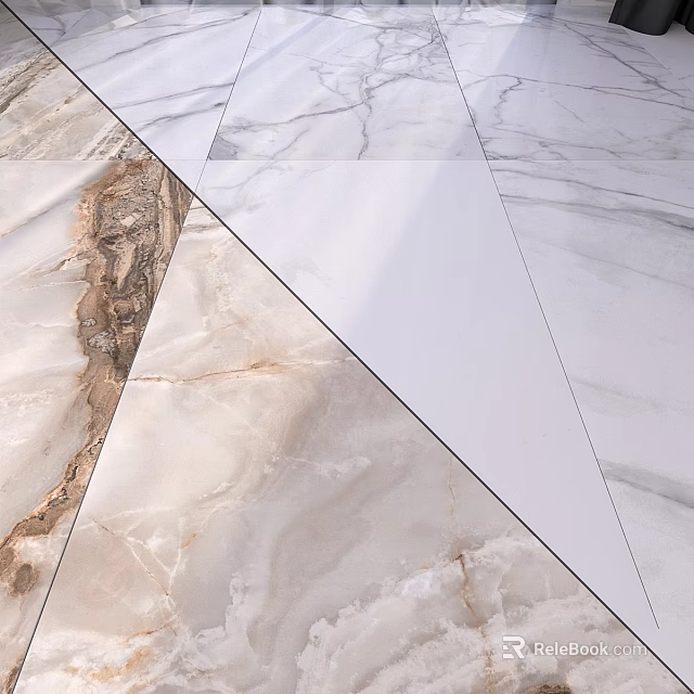 Natural Pattern Marble Tiles For Modern Home Interior Flooring Design 3d model 