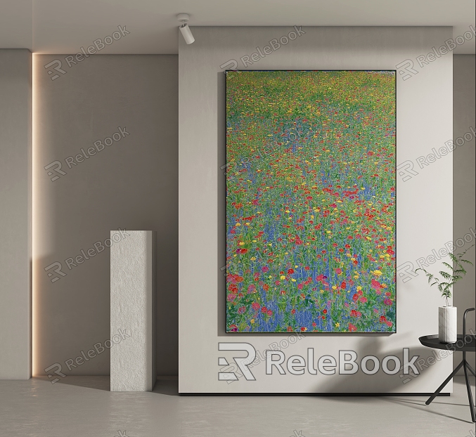 Green Oil Painting Decorative Painting model