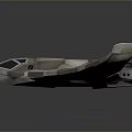 Sleek Futuristic Stealth Aircraft With Metallic Surface And Extended Wing Design