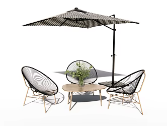 modern outdoor tables and chairs leisure outdoor tables and chairs 3d model