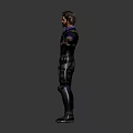 Male Game Character In Tactical Outfit With Outstretched Arms Design Concept