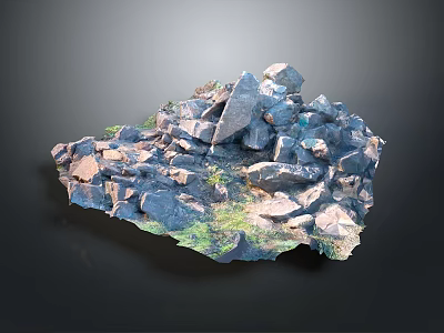 Natural Wood and Stone Materials with Various Textures Shapes and Organic Design Features 3d model
