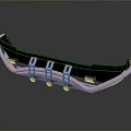 Car Bumper With Modern Design LED Lights And Chrome Trim Details