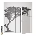 Decorative Floral Botanical Screen Panels With Birds And Greenery Design