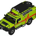 Modern off-road RV crossing car field rescue car 3d model