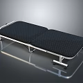 Modern Folding Bed With Black Mesh Mattress And Durable Metal Frame Design