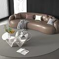 Modern Special-shaped Sofa Combination Leisure Sofa Coffee Table Combination Internet Celebrity 3d model