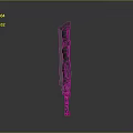 3D Designed Fantasy Sword With Red And Black Decorative Hilt And Unique Blade