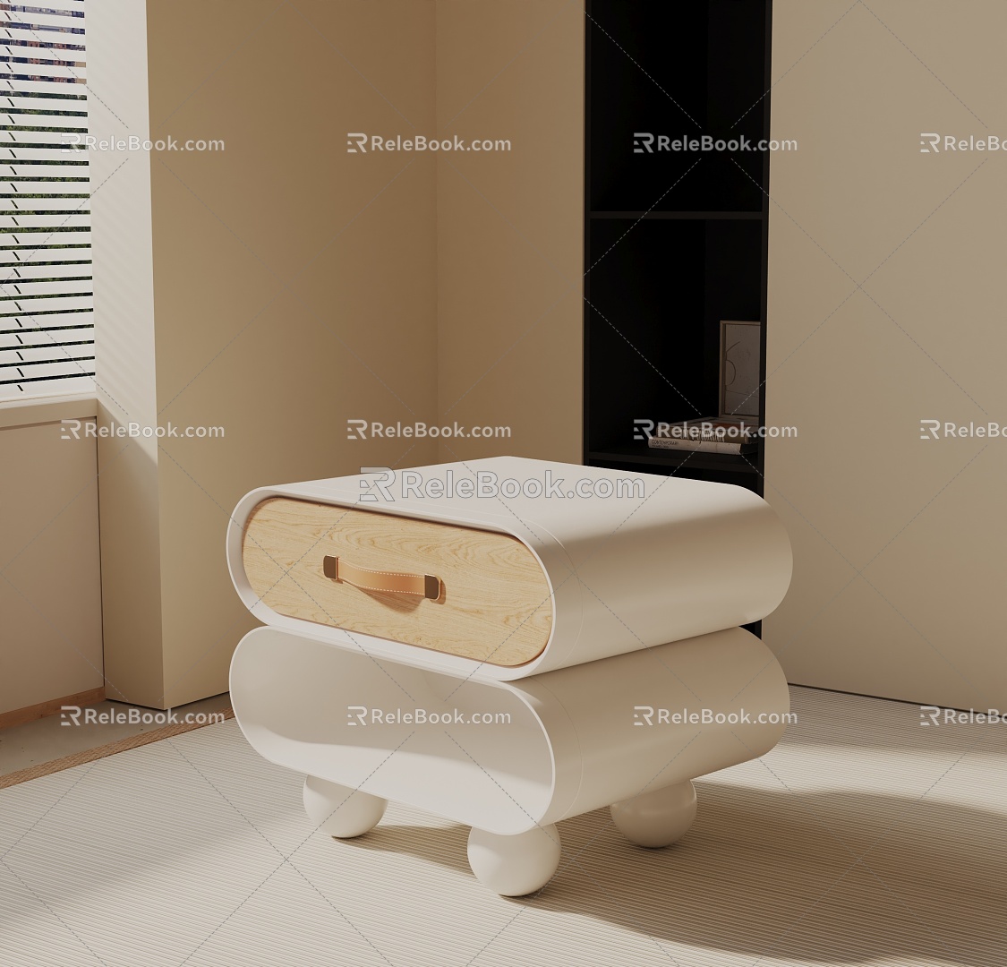 Modern Bedside Cabinet 3d model