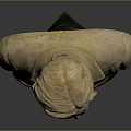 Ornamental Male Bust Statue Furniture With Bearded Face Coat Design And Base