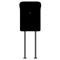 Black Vertical Public Facility With Metal Stand And Top Opening For Outdoor Use
