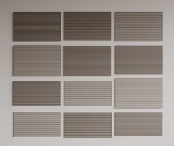 Modern Great Wall Board Grille Board Wall Panel Wood veneer Line Background Wall Wave Board Wall Decoration Pendant 3d model