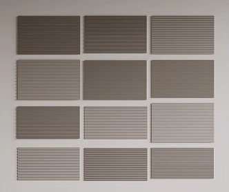 Modern Great Wall Board Grille Board Wall Panel Wood veneer Line Background Wall Wave Board Wall Decoration Pendant 3d model