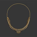 Elegant Beaded Jewelry Mask with Gold Black White Beads Decoration