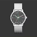 Stylish Silver Wristwatch With Metal Strap Round Dial And Minimalist Design