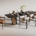 New Dining Table and Chair 3d model