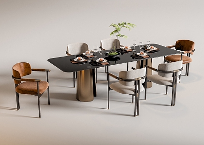 New Dining Table and Chair 3d model