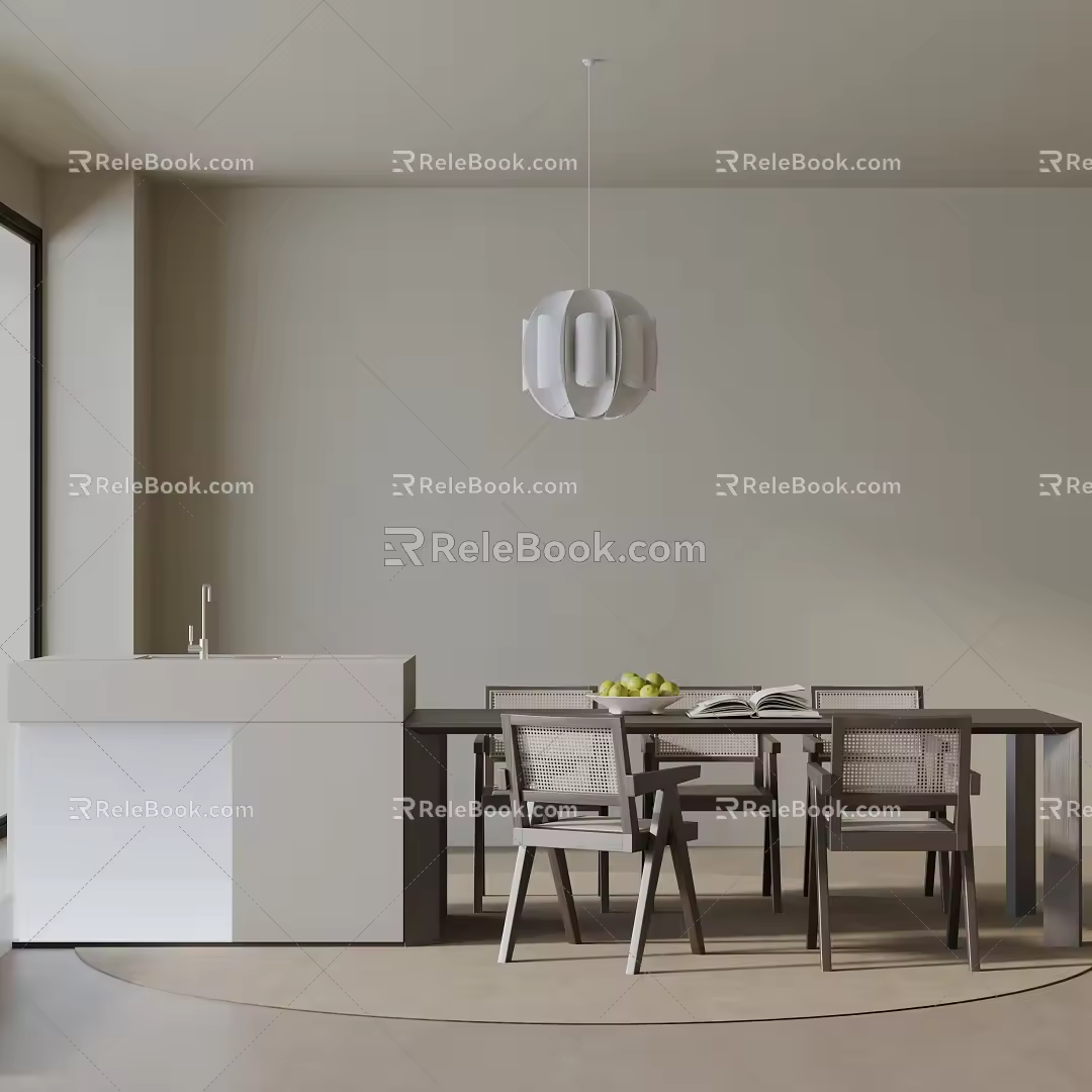 Modern table combination 3d model