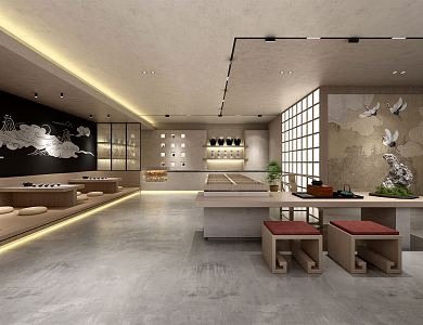 New Chinese Teahouse Tea Shop 3d model